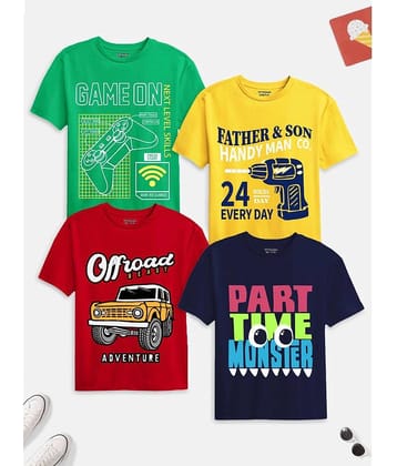 Trampoline Pack of 2 Boys Cotton Blend Polo T-Shirt ( Multicolor )