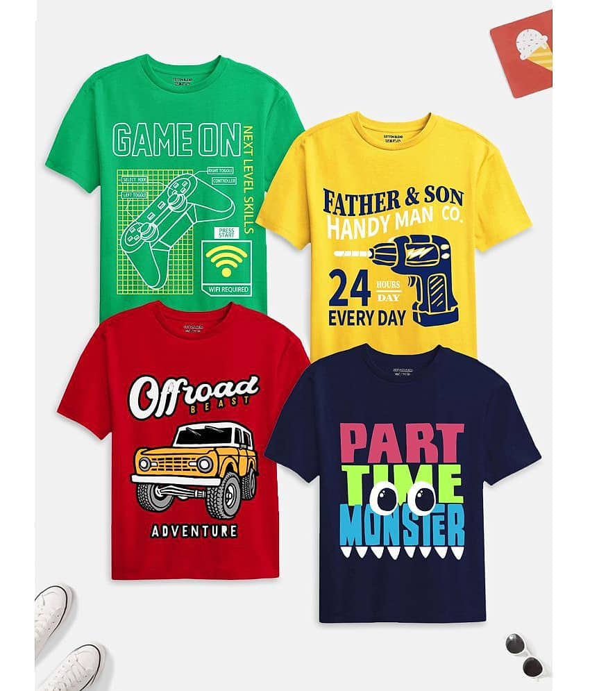 Trampoline Pack of 2 Boys Cotton Blend Polo T-Shirt ( Multicolor )