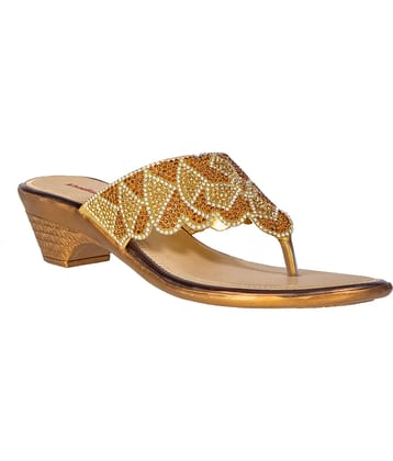 KHADIM - Gold Women's Slip On Heels