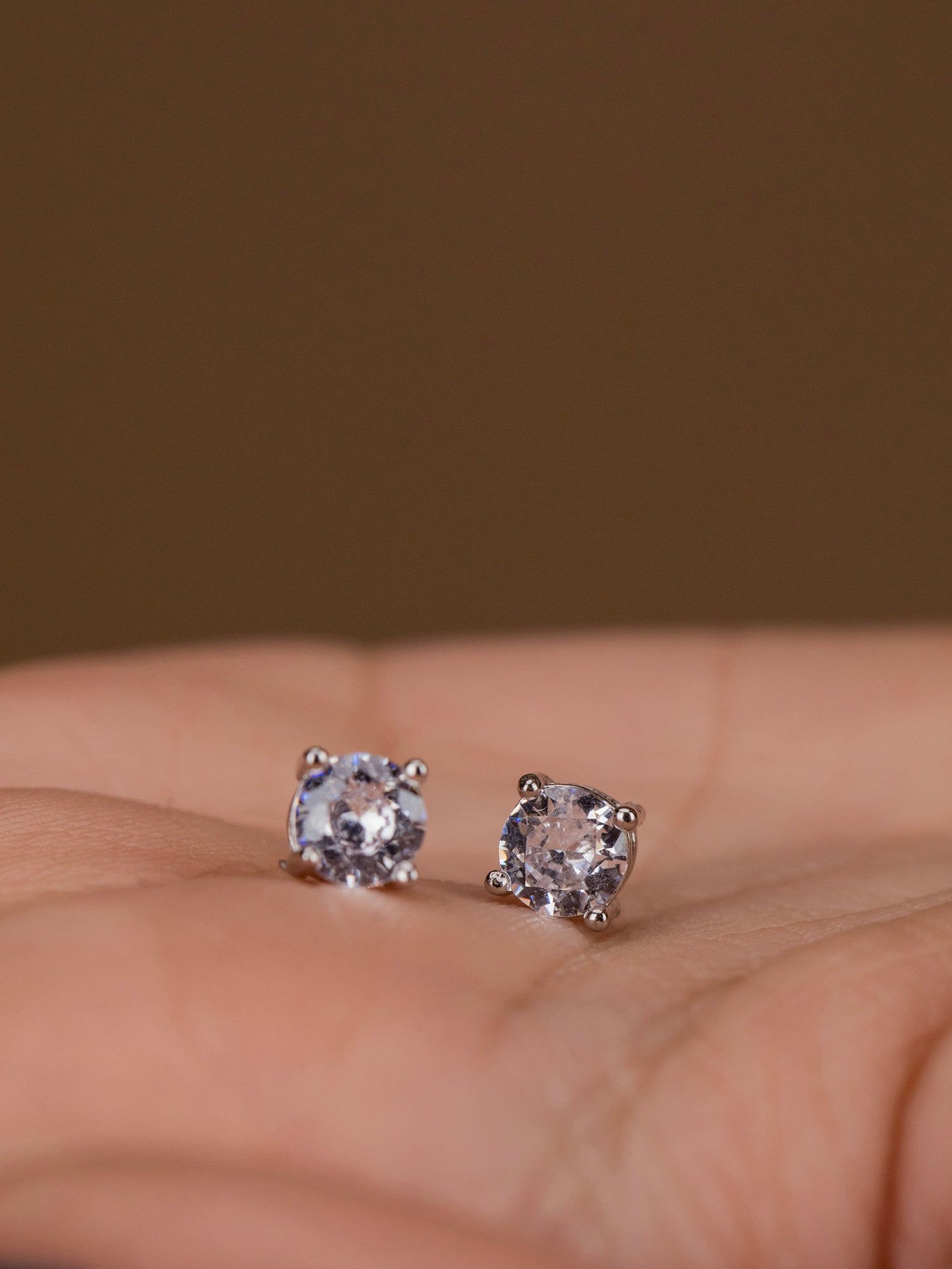 Diamond Delight Earrings | 925 Silver-Silver