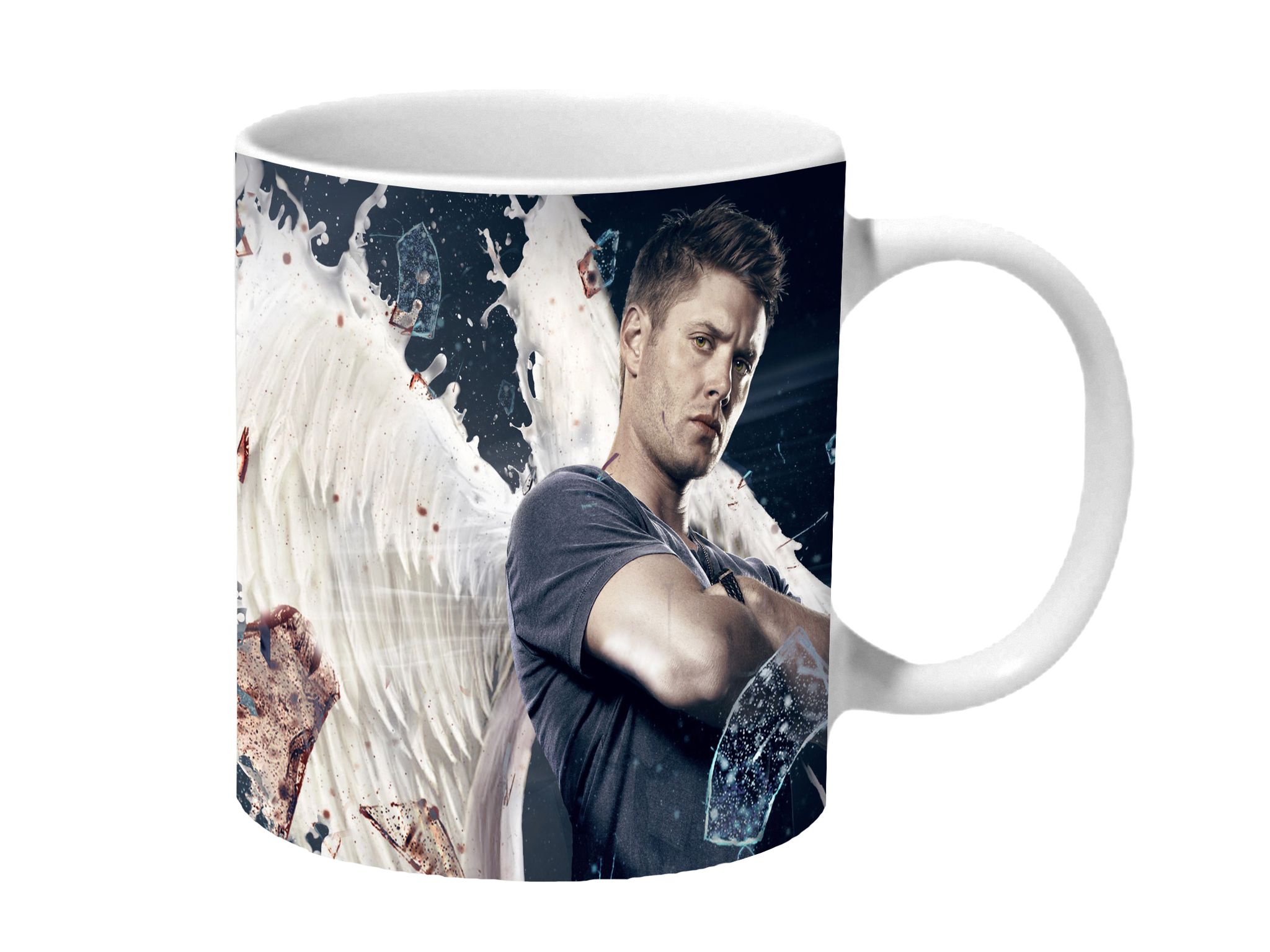 Multicolor Supernatural Dean Winchester Wings Ceramic Mug