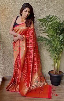 Banarasi Soft Silk Jacquard Saree with Zari Woven