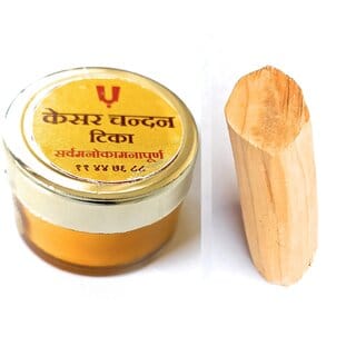 Kesar Chandan Tika With Chandan Stick