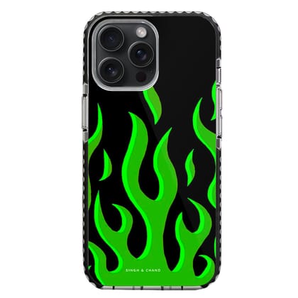 Green Flame Pinterest iPhone 15 Pro Max Stride Phone Case-Stride