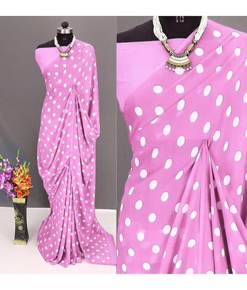 Rekha Maniyar Georgette Printed Saree With Unstitched Blouse Piece ( Teal )