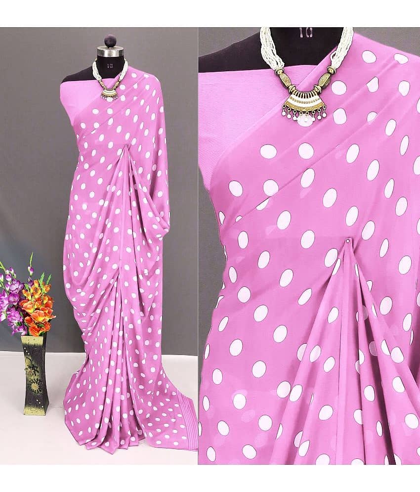 Rekha Maniyar Georgette Printed Saree With Unstitched Blouse Piece ( Teal )