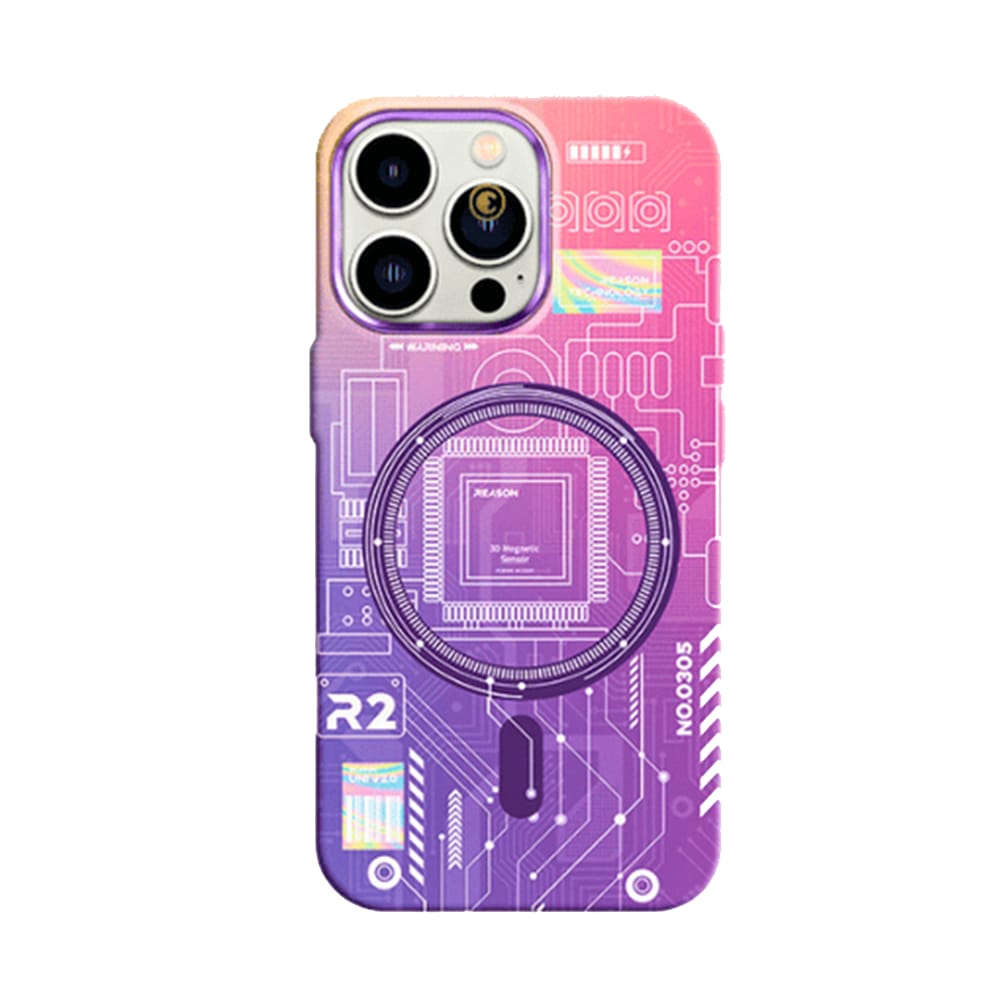 Ocean - Fluorescent Effect Luminous Magnetic Magsafe Wireless Charging iPhone Case-iPhone 14