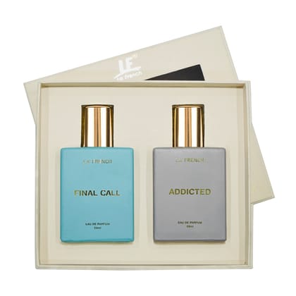 La French Final Call & Addicted Unisex Luxury Perfume Gift Set 50ml X 2 Pcs