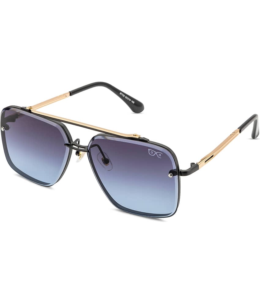 Hexxa Black Oversized Sunglasses ( Pack of 1 )