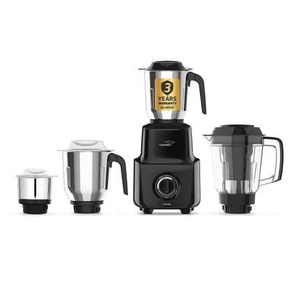 V-Guard Citius 750 Watt Juicer Mixer Grinder | 3 Year Motor Coverage by V-Guard | 4 Jars | Juicer, Wet, Chutney & Dry | Sturdy Juicer Jar | Precision Blend SS Blades | Black V-Guard Citius 750 Watt Juicer Mixer Grinder | 3 Year Motor Coverage by V-Guard 