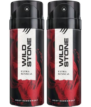 Wild Stone ULTRA SENSUAL ( PACK OF 2) Deodorant Spray - For Men & Women (150 ml, Pack of 2)