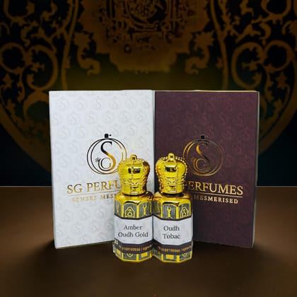 Oudh Tobac & Amber Oudh Gold Combo - SG Perfumes - 12ml Each