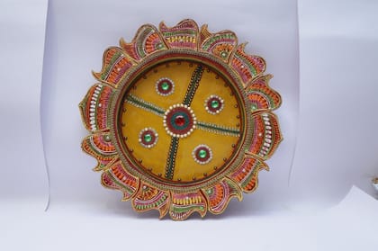 Decorative Wooden Thali