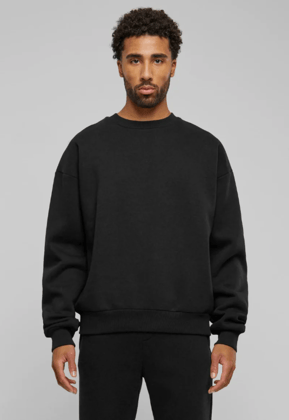 Black Oversized Crew Neck Sweatshirt