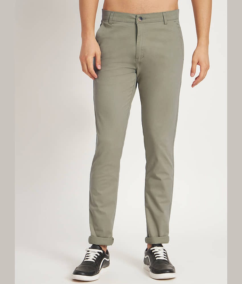 RAGZO Regular Flat Men's Chinos - Light Green ( Pack of 1 )