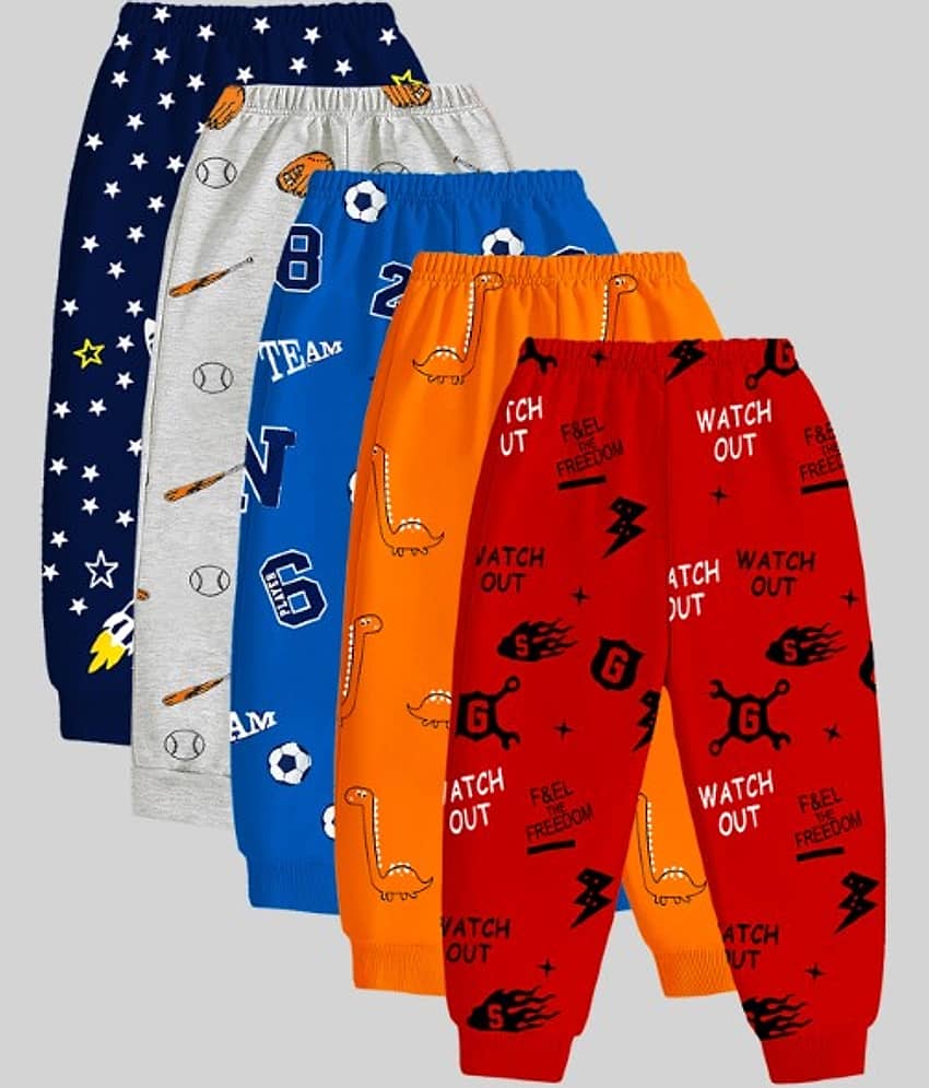 Kuchipoo Pack of 5 Boys Cotton Blend Trackpant ( Multicolor 1 )