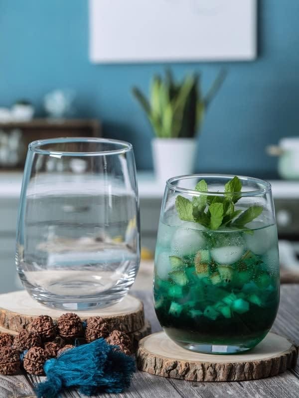 Soft Drinking Glasses |Classic shap Wine Glass |Dessert Cup | Whiskey Tumbler | Perfect for Whisky, Wine, Cocktail, Juice, Water