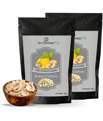 Nut Toppers Broken Pieces Cashew Nuts, 800g (400g x 2)