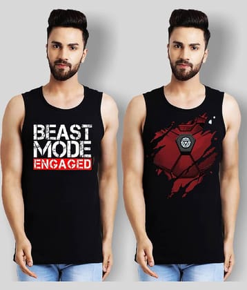 Leotude Pack of 2 Cotton Blend Regular Fit Men's T-Shirt ( Multicolor )