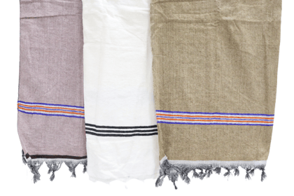 SARAS Aajeevika, Handwoven | Bathing Towel | SHG Product | Madhya Pradesh | Quick absorption | Faster Drying | White, Light Green & Light Brown | Set of 3