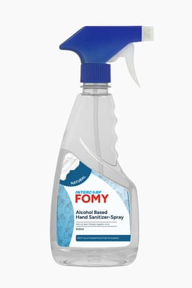 Intercorp Fomy 75% Isopropyl Alcohol-based Hand Rub Sanitizer and Disinfectant Spray - 500ml (Natural) Intercorp Fomy 75% Isopropyl Alcohol-based Hand Rub Sanitizer and Disinfectant Spray - 500ml (Natural)