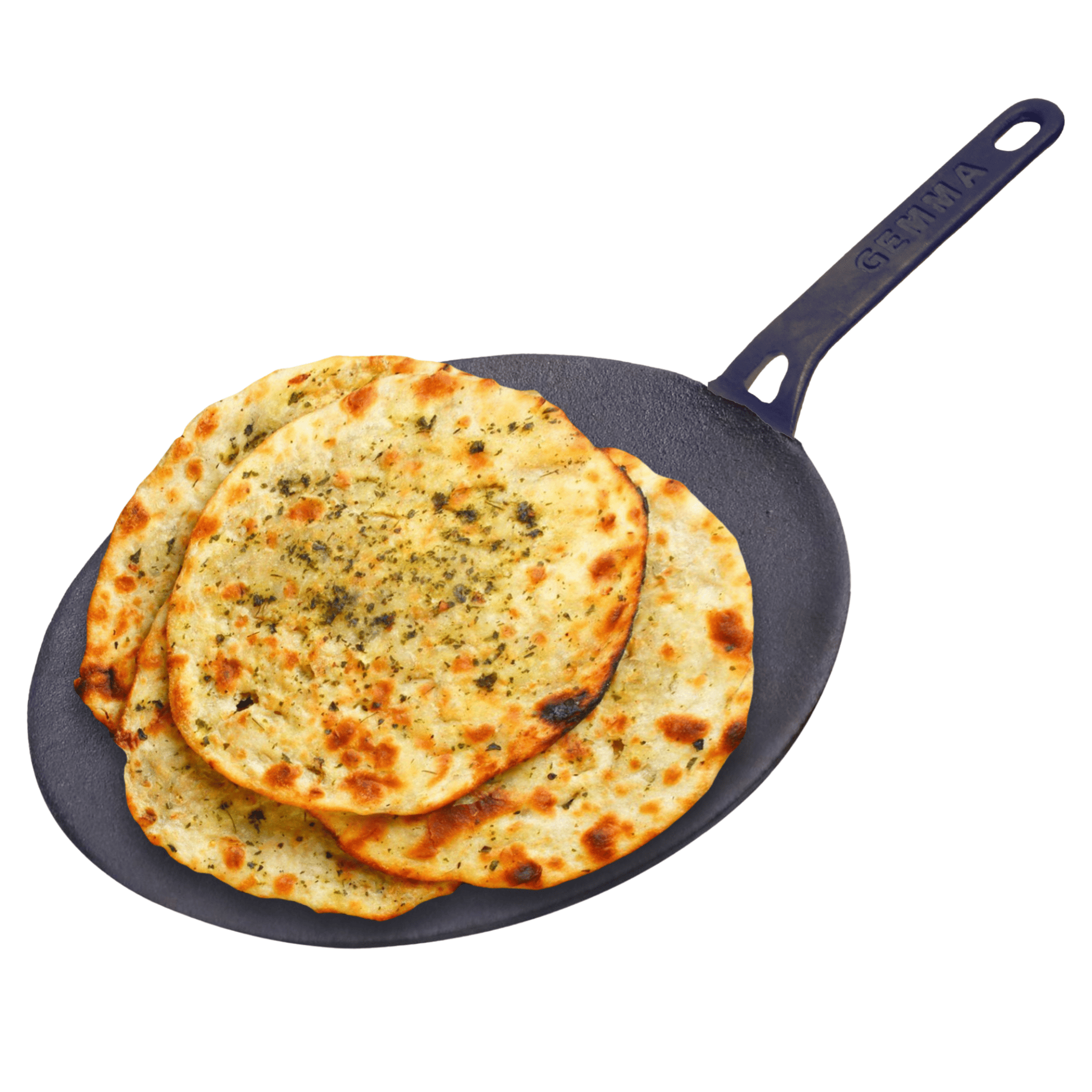 GEMMA Cast Iron Roti Tawa for Perfect Chapati & Roti Heavy Bottom & Non-Stick Black-Black