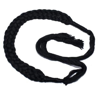 Black Braided Back Rope/Dori Adjustable Cord Necklace for Jewellery Making , (16 Inch) , NDR-006-Per Packet of 3 Pcs / 16 Inch