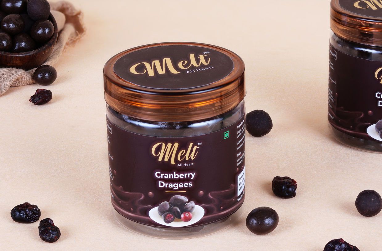 Cranberry Dragees, 100 gm | Melt Chocolates