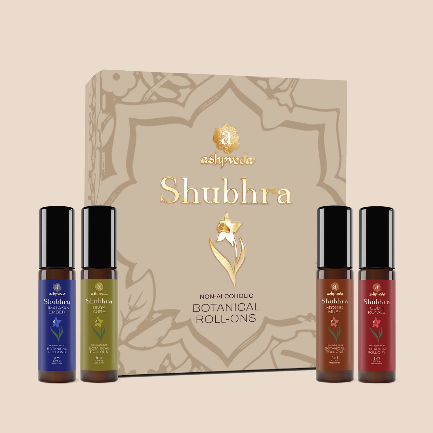 Ashpveda Aura Legacy Botanical Roll-On Attar Gift Set