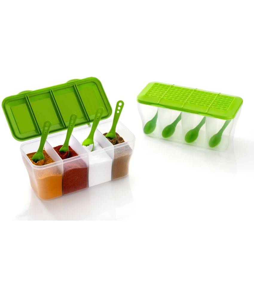 OFFYX - Masala Container PET Multicolor Spice Container ( Set of 2 )