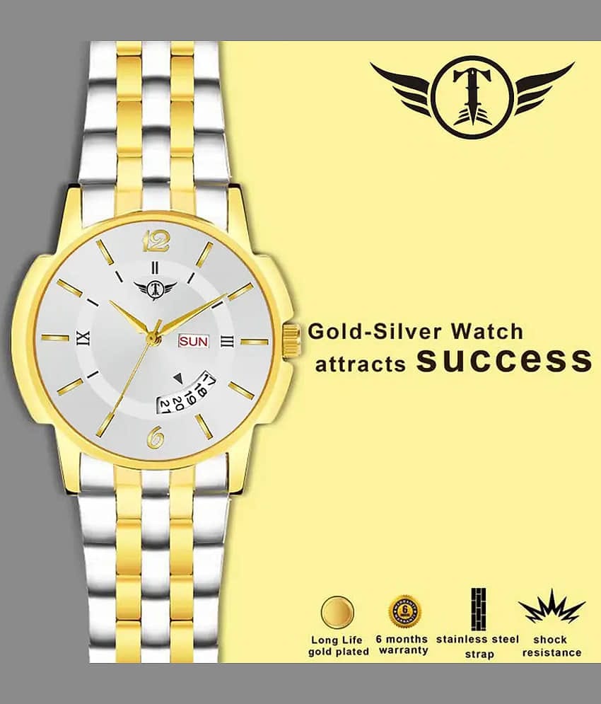 EEWHI Gold Stainless Steel Analog Men's Watch