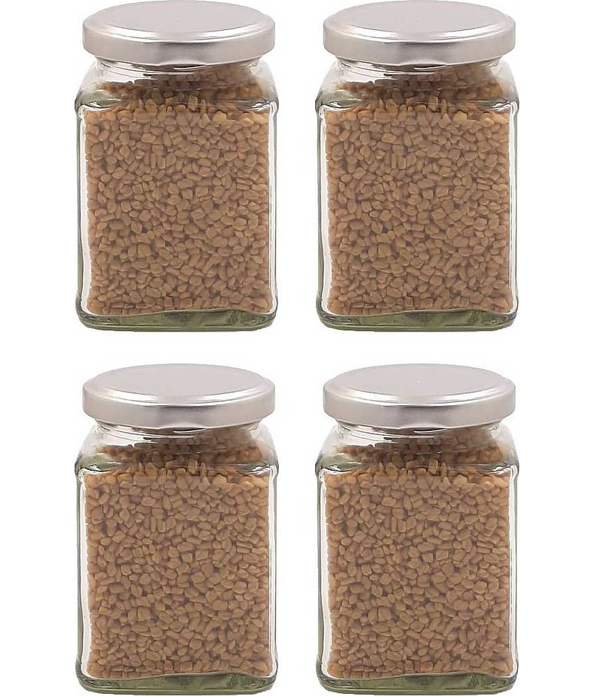 Somil - Storage Container Glass Transparent Dal Container ( Set of 4 )