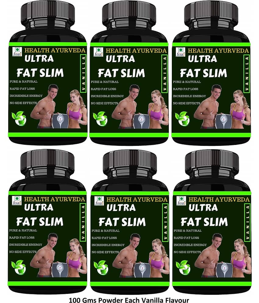 Health Ayurveda Ultra Fat Slim Vanilla Flavour Powder 600 Gm Pack of 6