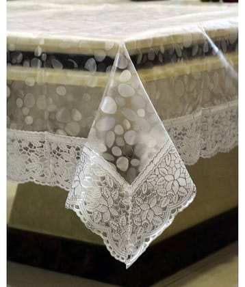 CreadCraft Printed PVC 4 Seater Rectangle Table Cover ( 150 x 105 ) cm Pack of 1 Multi
