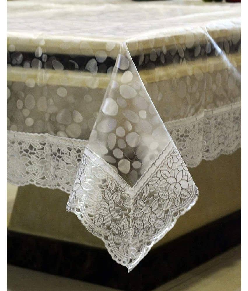 CreadCraft Printed PVC 4 Seater Rectangle Table Cover ( 150 x 105 ) cm Pack of 1 Multi