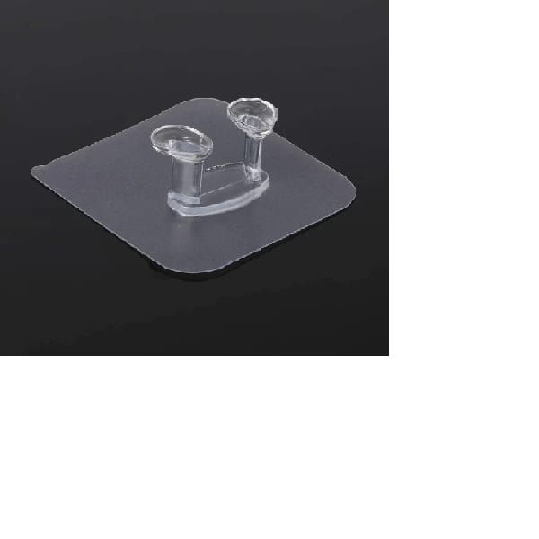 Transparent Self-Adhesive Wall Hook  Drill-Free, Waterproof & Oil-Proof for Toothbrush, Socket (10 Pc) by Biyanka