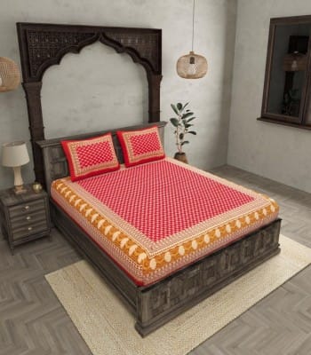Soft Cotton Floral Double Bedsheet Set