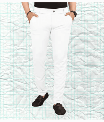 ikigai Slim Flat Men's Chinos - Light Blue ( Pack of 1 )