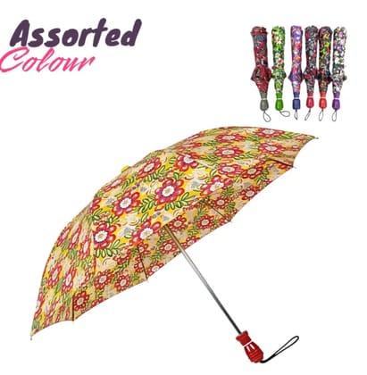 S V M 2 Fold Manual Umbrella For Rain Sun Wind ( Multi , Printed )
