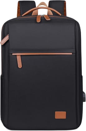 Premium Large Capacity Laptop Bag Backpack with USB Charging Port Perfect for Travel and Daily Use-Black