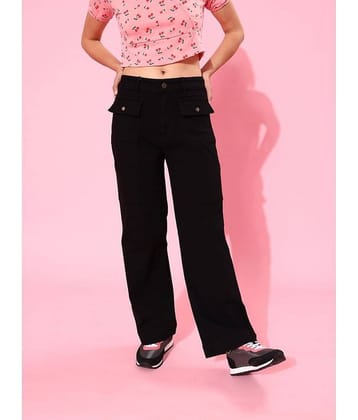 Dolce Crudo - Black Denim Flared Women's Jeans ( Pack of 1 )