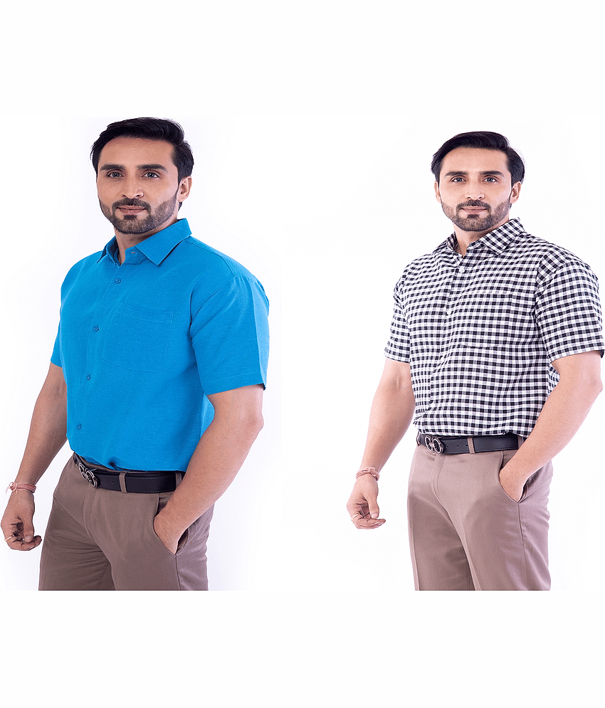 DESHBANDHU DBK Cotton Regular Fit Men's Casual Shirt - Multi ( Pack of 2 )