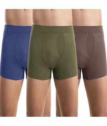 Cavenders Pack of 3 Cotton Blend Trunks For Men's ( Multicolor )
