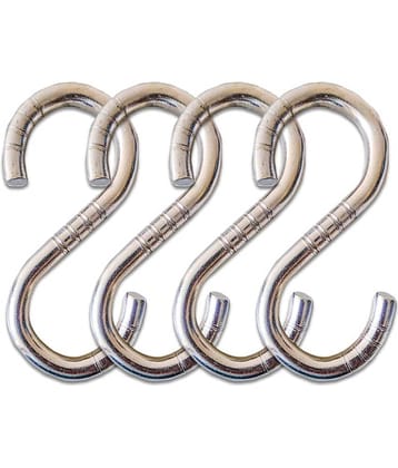 Laxmi Garden Zula Swing S Hook (Pack of 4) Set of 4 Stainless Steel Hooks