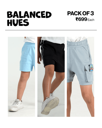 3-Pack All Day Cargo & Free Flo Shorts-4-5 Y