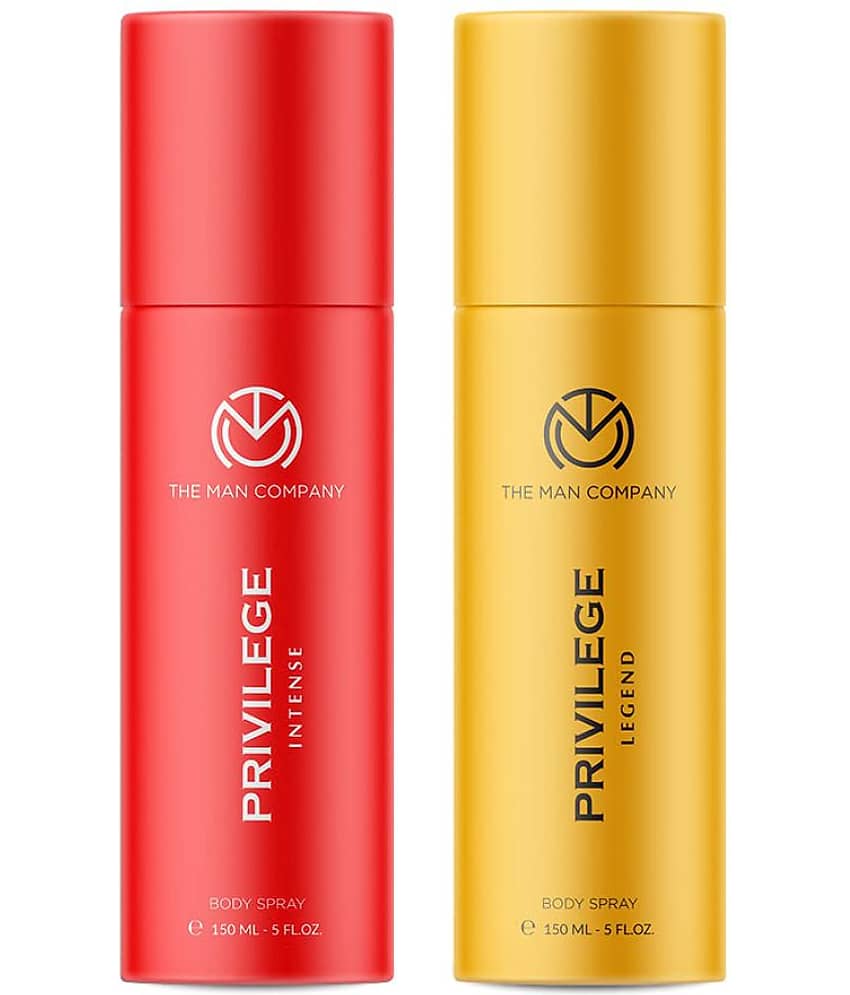 The Man Company Privilege Deodorants for Men - Legend & Intense| Premium Fragrance Body Spray | Long-Lasting Smell | Everyday Use Deo - (150ml* 2)