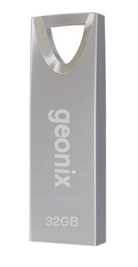 Geonix Pendrive I Silver I USB 2.0 I Keyring Design I Lightweight I Variant 32GB I 5 Years Warranty 32GB