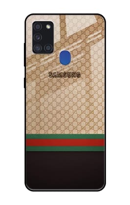High End Fashion Glass case for Samsung Galaxy A21s