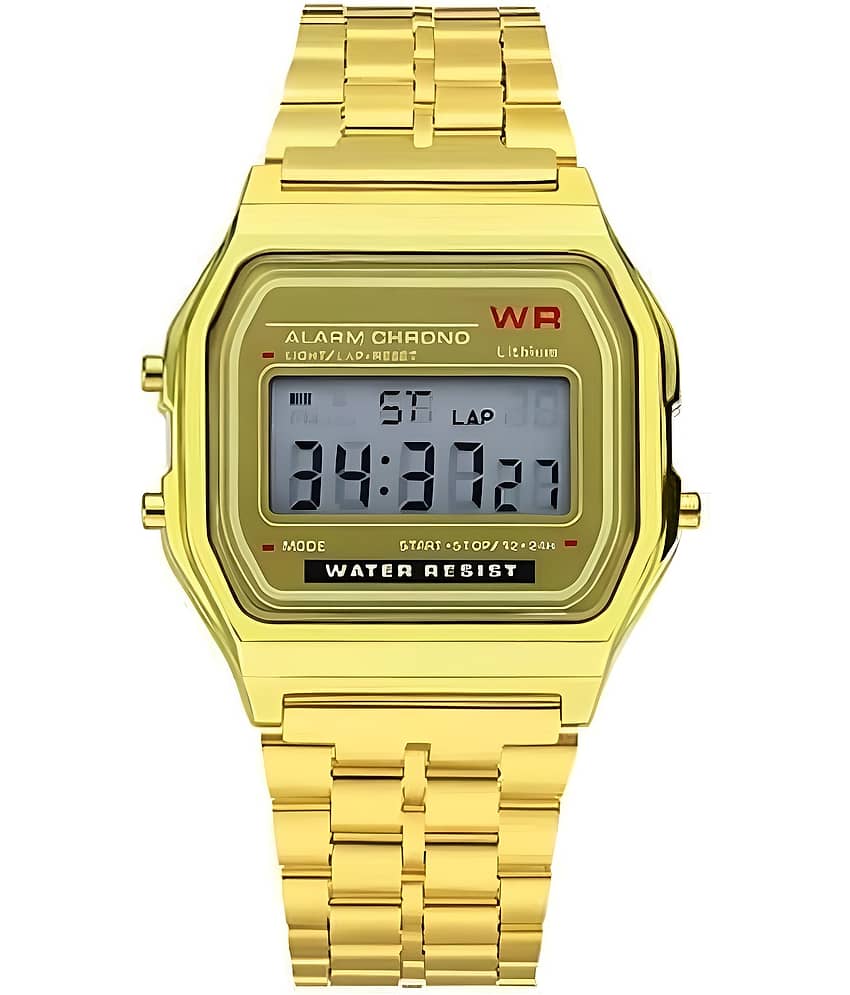 Viser Gold Metal Digital Womens Watch