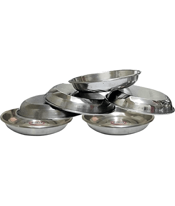 Dynore 6 Pcs Stainless Steel Steel Dessert Plate